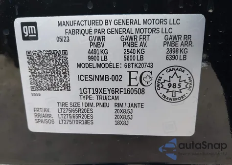 2024 GMC Sierra 2500Hd Denali Ultimate from USA, damaged, VIN 1GT19XEY6RF160508